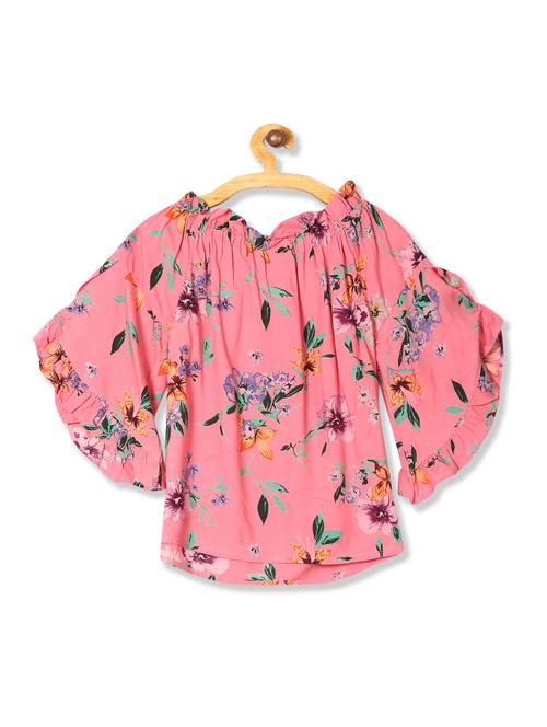 pink florals printed top - 20550574 - Very Small Image - 1