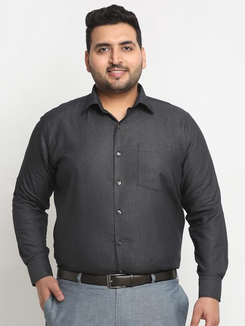 men black solid full sleeve casual shirt - 20555482 - Very Small Image - 1