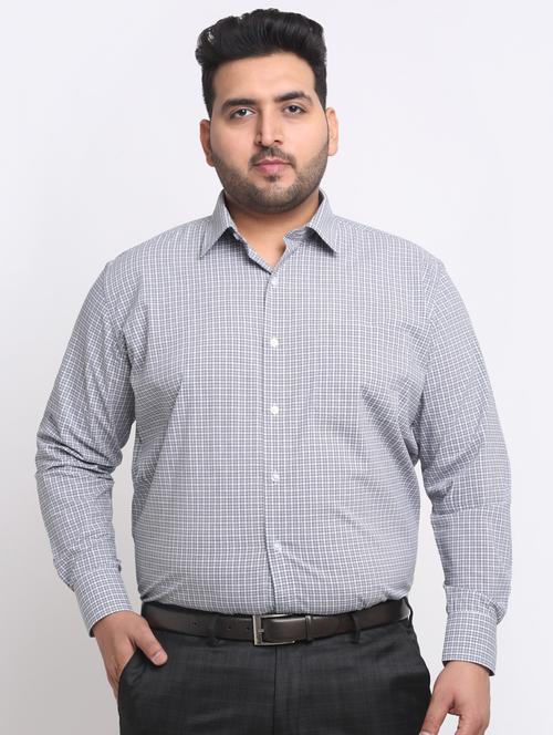 men grey check printed full sleeve casual shirt - 20555495 - Very Small Image - 1