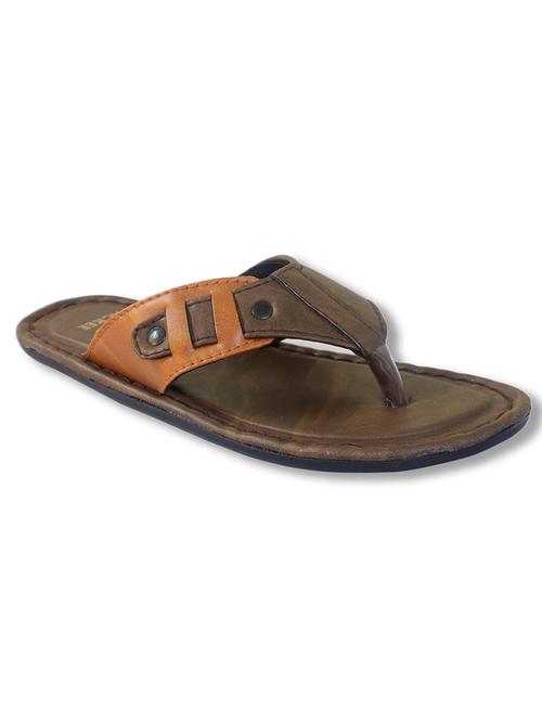 men brown slip on sandal - 20560214 - Very Small Image - 1