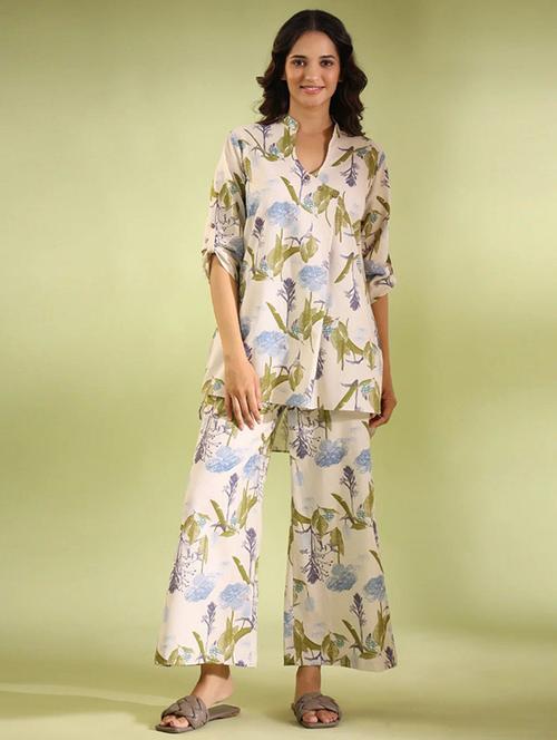 women white floral printed co-ord sets - 20561252 - Very Small Image - 1