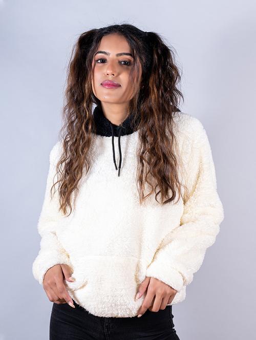 white fleece sweatshirt - 20561335 - Very Small Image - 1