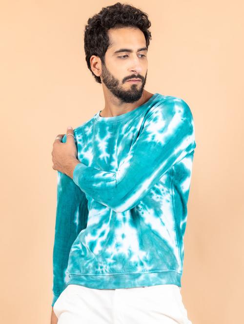 men blue tie & dye sweatshirt - 20561379 - Very Small Image - 1