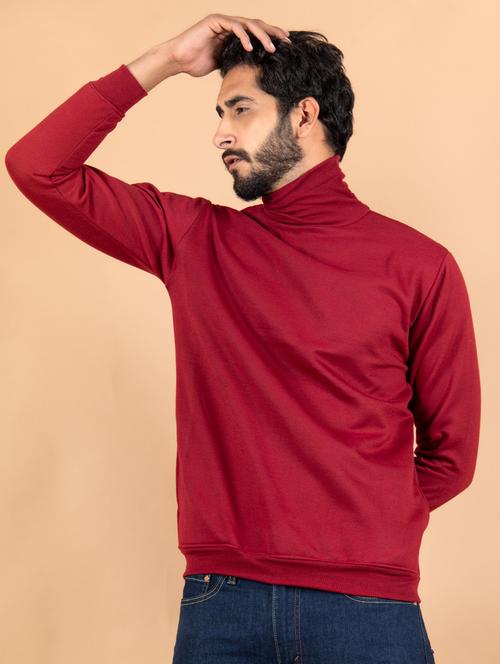 men solid turtle neck sweatshirt - 20561398 - Very Small Image - 1