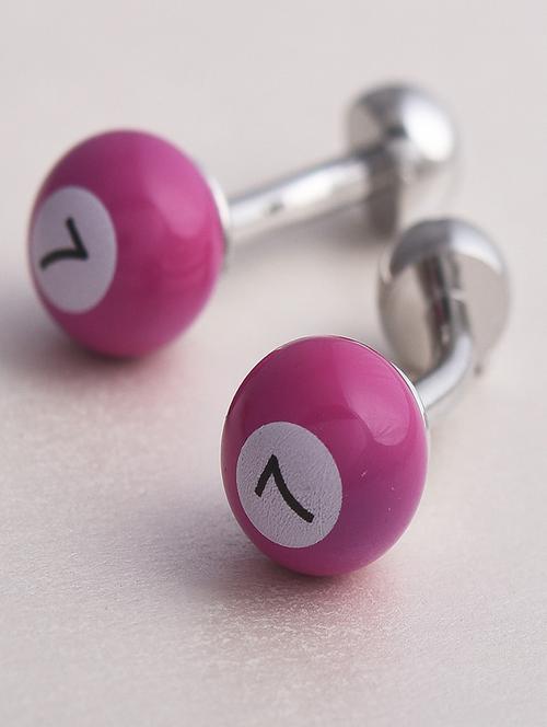 pink metal alloy cufflink - 20561611 - Very Small Image - 1