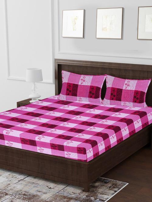 pink cotton bedsheet - 20561687 - Very Small Image - 1
