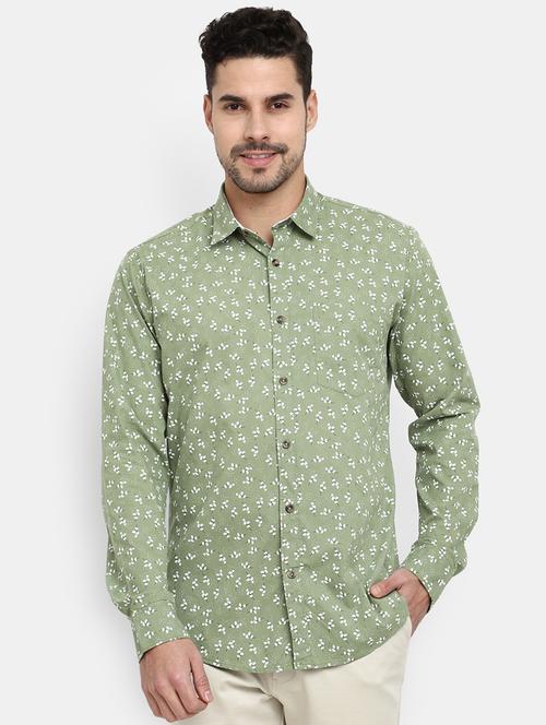 men collared floral print casual shirt - 20562416 - Very Small Image - 1