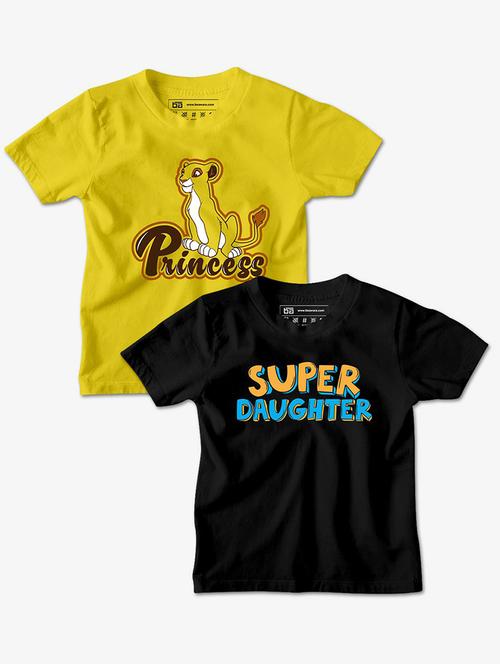girls pack of 2 typographic print t-shirts - 20563224 - Very Small Image - 1