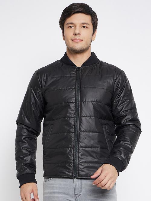 men long sleeved solid quilted jacket - 20563304 - Very Small Image - 1