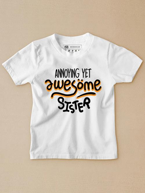girls round neck typographic print regular tee - 20563309 - Very Small Image - 1