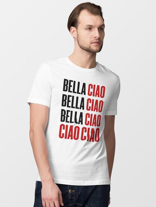 men round neck front print t-shirt - 20563356 - Very Small Image - 1