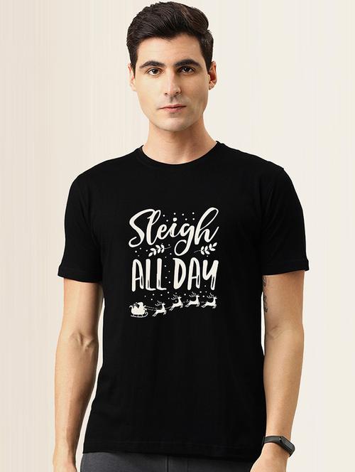 men round neck front print t-shirt - 20563533 - Very Small Image - 1