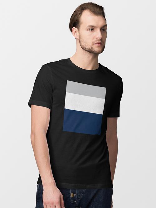 men round neck front print t-shirt - 20563541 - Very Small Image - 1
