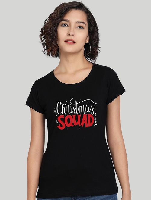 women's chest print round neck t-shirt - 20563688 - Very Small Image - 1