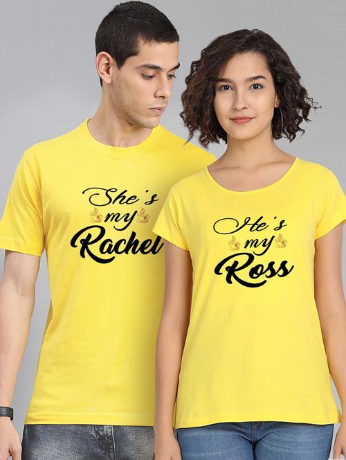 round neck typography printed couple t-shirts - 20563796 - Very Small Image - 1
