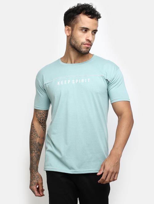 light blue cotton regular t-shirt - 20565192 - Very Small Image - 1