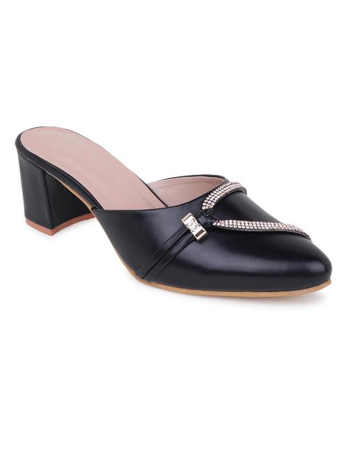black synthetic mules - 20565707 - Very Small Image - 1