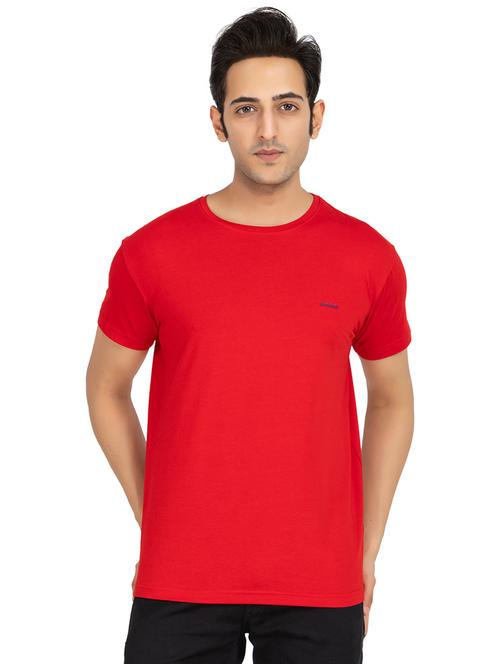 red cotton plain tshirt - 20565942 - Very Small Image - 1