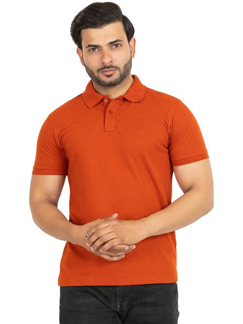 orange cotton plain tshirt - 20565961 - Very Small Image - 1