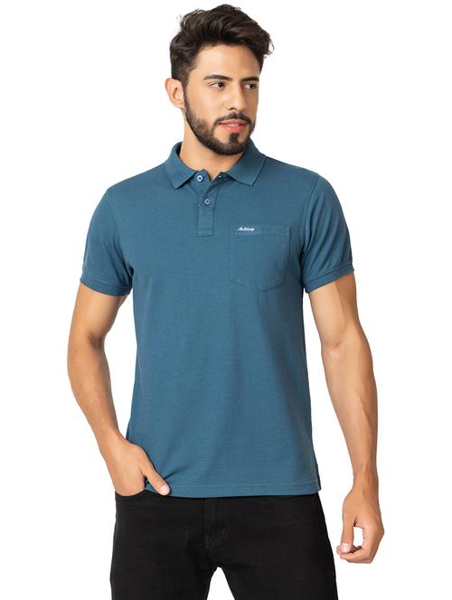 teal cotton regular t-shirt - 20565985 - Very Small Image - 1
