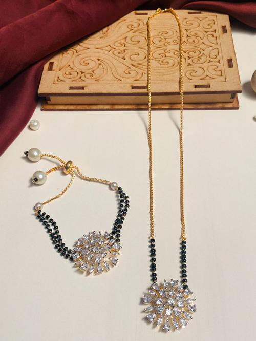 abdesigns gold plated mangalsutra set - 20566589 - Very Small Image - 1