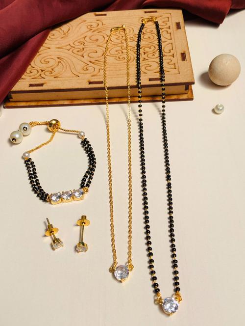 abdesigns gold plated mangalsutra set - 20566604 - Very Small Image - 1