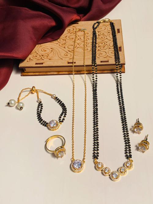 abdesigns gold plated mangalsutra set - 20566608 - Very Small Image - 1