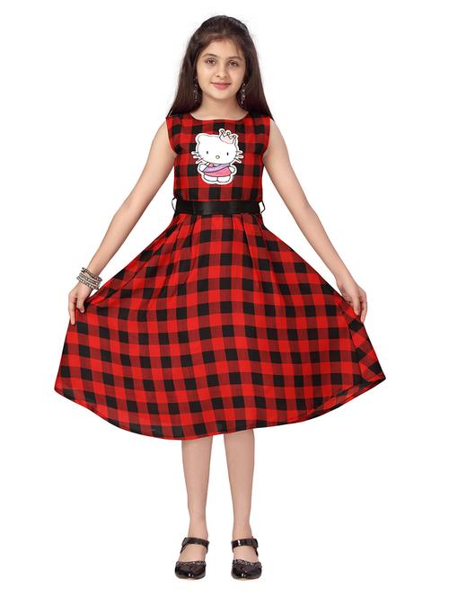 girls round neck sleeveless frock - 20568328 - Very Small Image - 1
