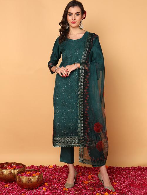 green tissue suit set - 20569249 - Very Small Image - 1