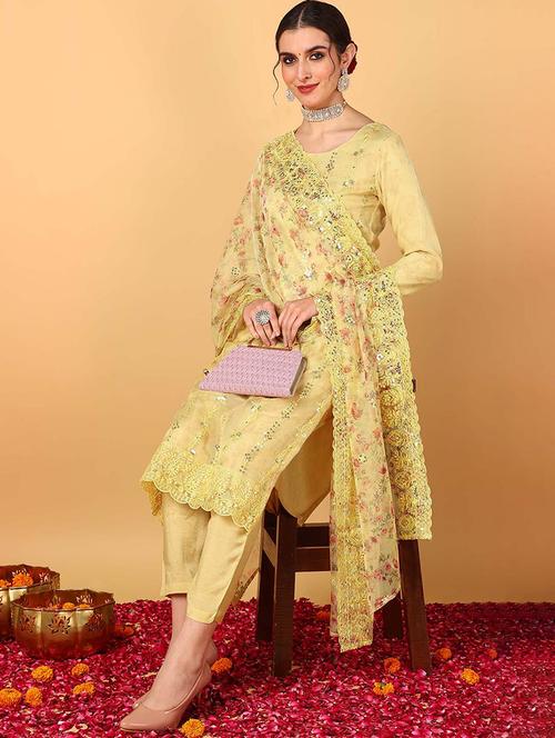 yellow tissue suit set - 20569258 - Very Small Image - 1