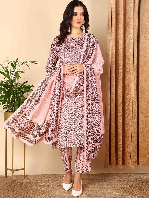 pink silk blend suit set - 20569314 - Very Small Image - 1