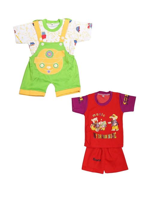 pack of 2 - multi colored cotton blend twin sets - 20569399 - Very Small Image - 1