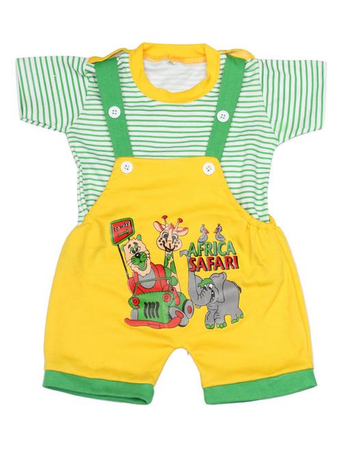 multi colored cotton blend dungarees twin sets & dungree - 20570030 - Very Small Image - 1