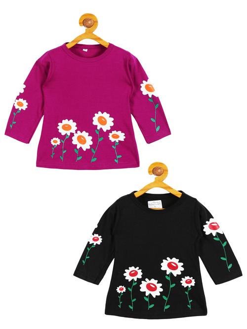 girls pack of 2 printed regular tee - 20570444 - Very Small Image - 1