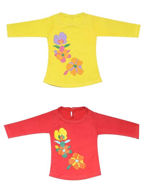 pack of 2 - multi colored cotton blend regular tee - 20570505 - Very Small Image - 1