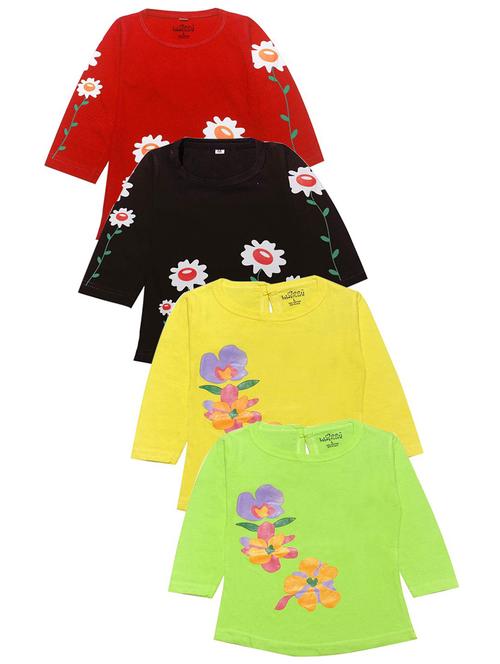 pack of 4 - multi colored cotton blend tees - 20570528 - Very Small Image - 1