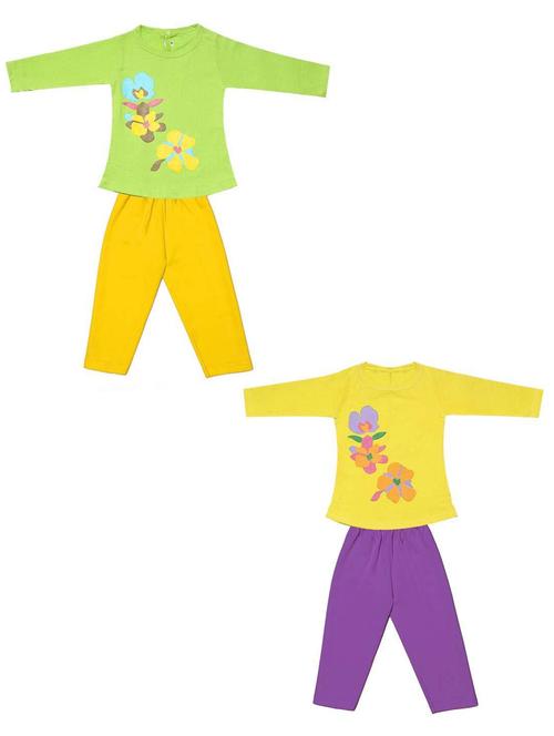 pack of 2 - multi colored cotton blend shorts set nightwear - 20570560 - Very Small Image - 1