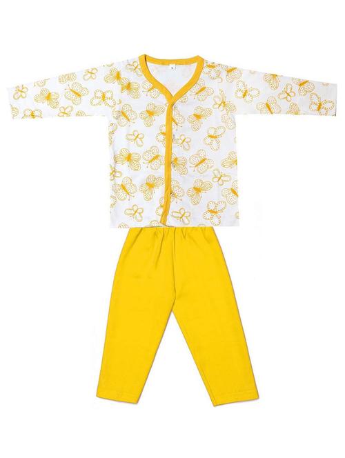 yellow cotton blend pyjama set nightwear - 20570578 - Very Small Image - 1