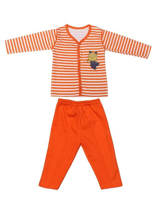 orange cotton blend pyjama set nightwear - 20570601 - Very Small Image - 1