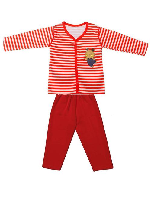 red cotton blend pyjama set nightwear - 20570602 - Very Small Image - 1