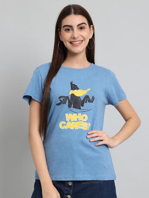 women front print short sleeves t-shirt - 20571461 - Very Small Image - 1