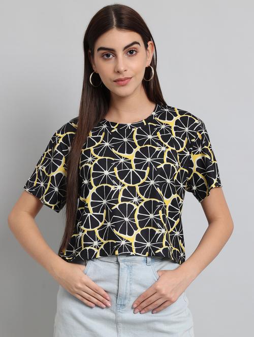 women all over print short sleeves t-shirt - 20571548 - Very Small Image - 1