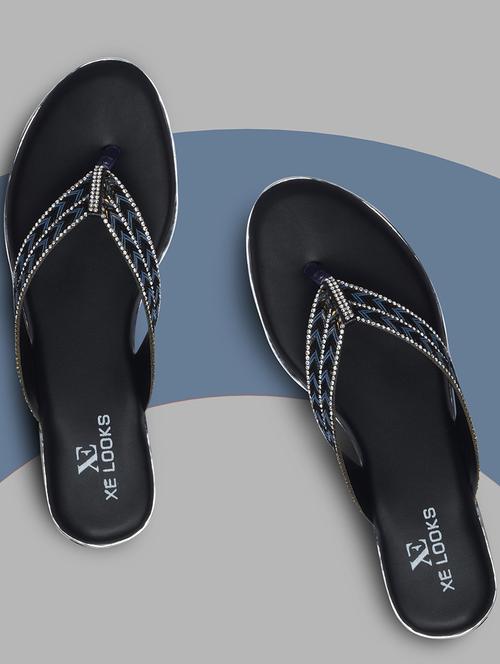 black synthetic toe separator sandals - 20572272 - Very Small Image - 1