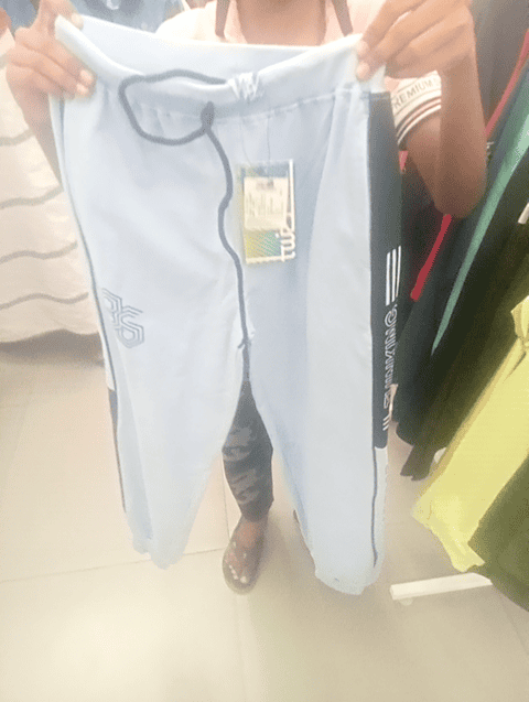 sky blue cotton loop knit trouser - 20572620 - Very Small Image - 1