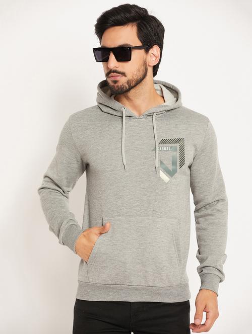 men placement print hooded neck sweatshirt - 20573554 - Very Small Image - 1