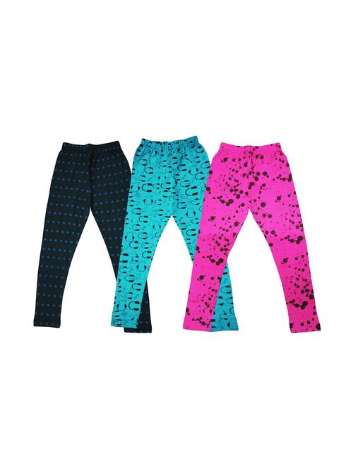 girls pack of 3 multi colored legging - 20573950 - Very Small Image - 1