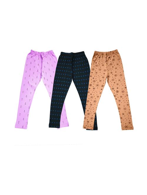girls pack of 3 multi colored legging - 20573965 - Very Small Image - 1