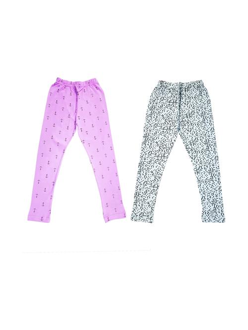 girls pack of 2 multi colored legging - 20573968 - Very Small Image - 1