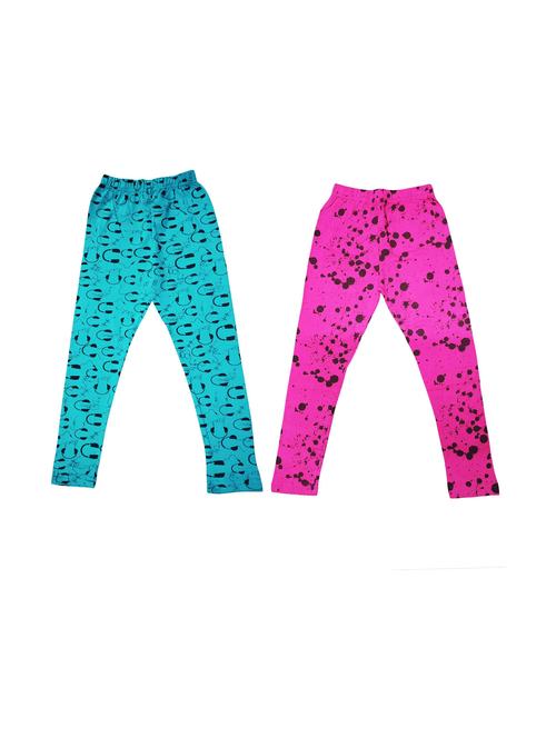 girls pack of 2 multi colored legging - 20573980 - Very Small Image - 1