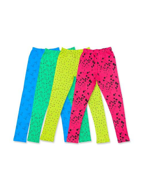 girls pack of 4 multi colored legging - 20574050 - Very Small Image - 1
